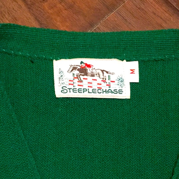American Vintage Preppy Green Cardigan - Picture 3 of 6